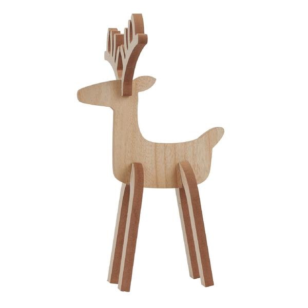 Wooden Standing Reindeer Large by Ib Laursen