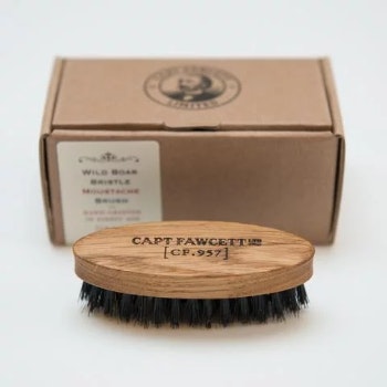 Wild Boar Bristle Moustache Brush by Captain Fawcett