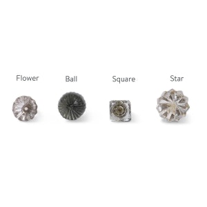 Clear Glass Square Door Knob by Nkuku
