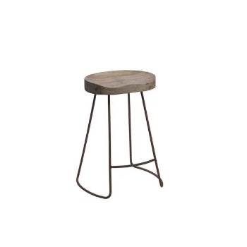 Short Natural Wood Loko Stool by