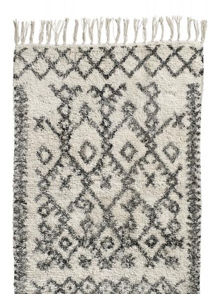 Harlekin Carpet Off White Black Small by Nordal