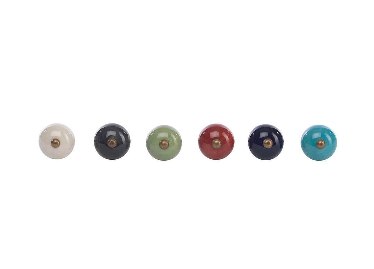 Navy Blue Ceramic Kitu Knob by Nkuku