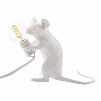 White Sitting Mouse Lamp by Seletti