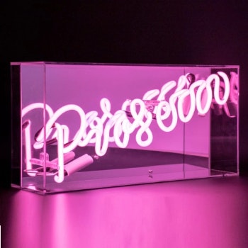 Prosecco Acrylic Box Neon Light by