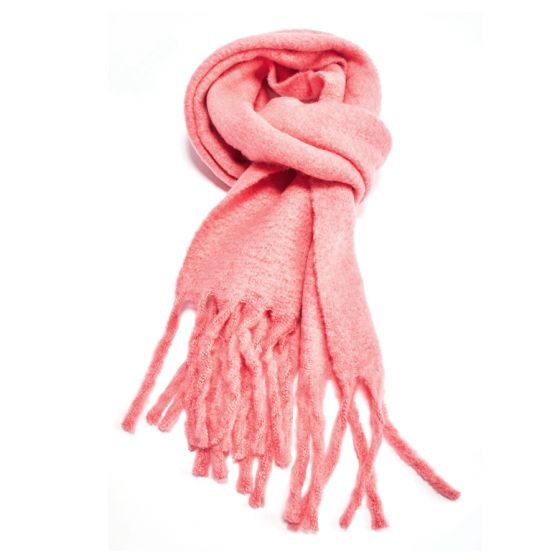 Pink Plain Woollen Scarf by Hyde And Seek