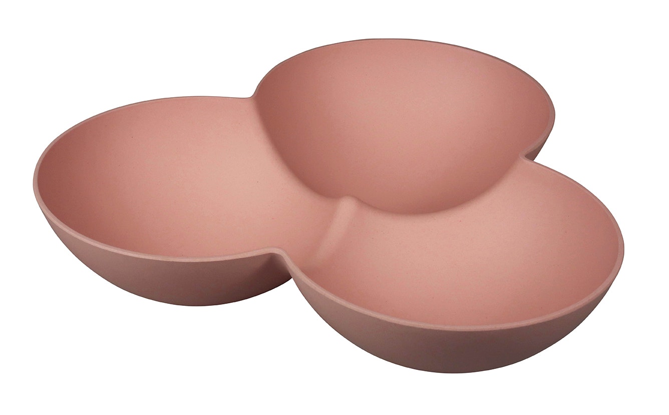 Pink Bamboo and Corn Fibre Grab a Snack Snackplate by Zuperzozial