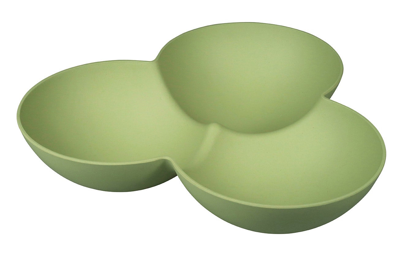Green Bamboo and Corn Fibre Grab A Snack Snackplate by Zuperzozial