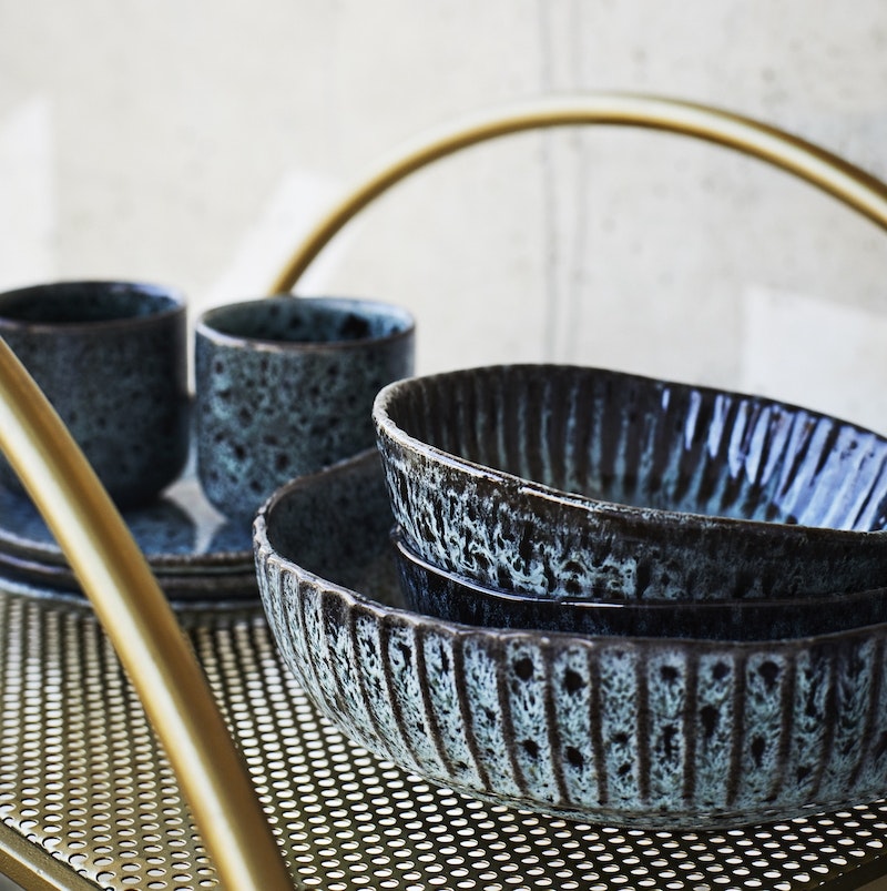 Stoneware Serving Bowl Light Green by Madam Stoltz