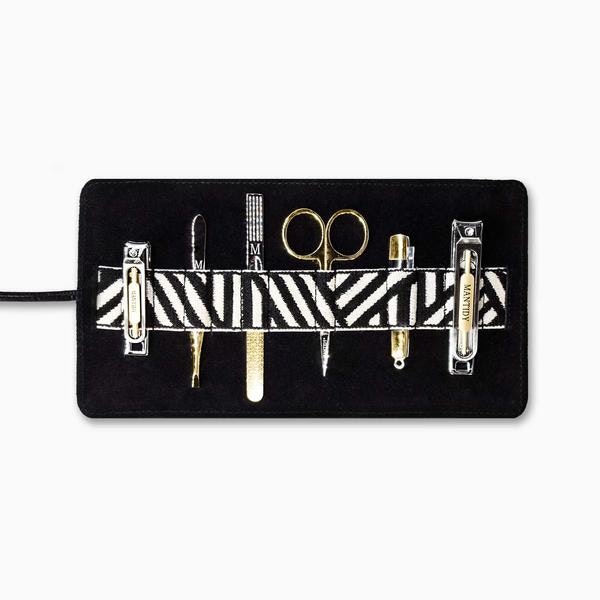 Gaucho Grooming Roll And Manicure Set Black by Mantidy