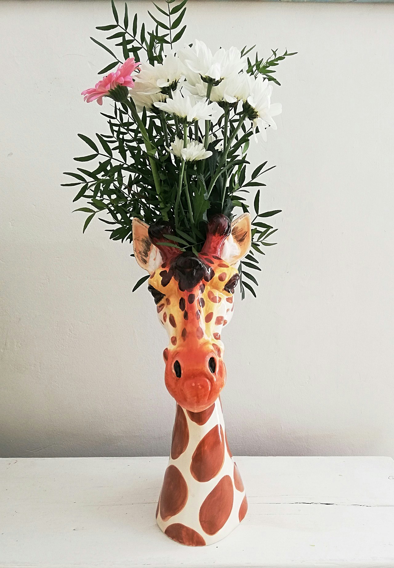 Giraffe Head Vase by