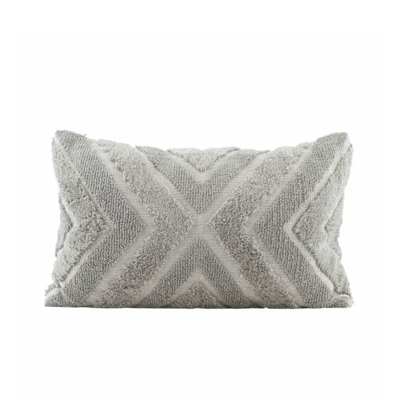 Grey Velvet Boho Scatter Pillow by House Doctor
