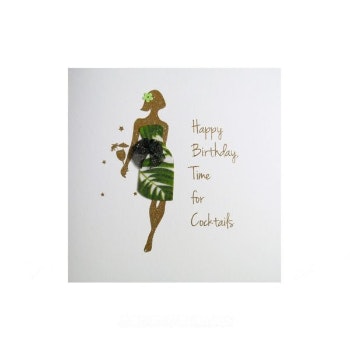 Happy Birthday Time For Cocktails Card by Five Dollar Shake