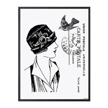 30 × 40cm Lady Poster by Vanilla Fly