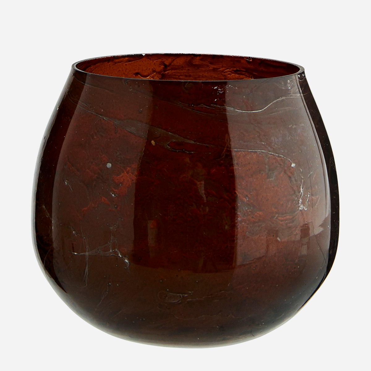 Aubergine Glass Marble Finish Lamp by Madam Stoltz