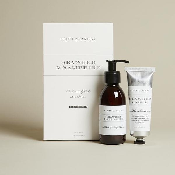 Seaweed And Samphire Wash And Handcream Gift Set by Plum & Ashby
