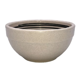 Salamanca Cereal Bowl-Black and White Stripe-Set of 4 by Canvas Home
