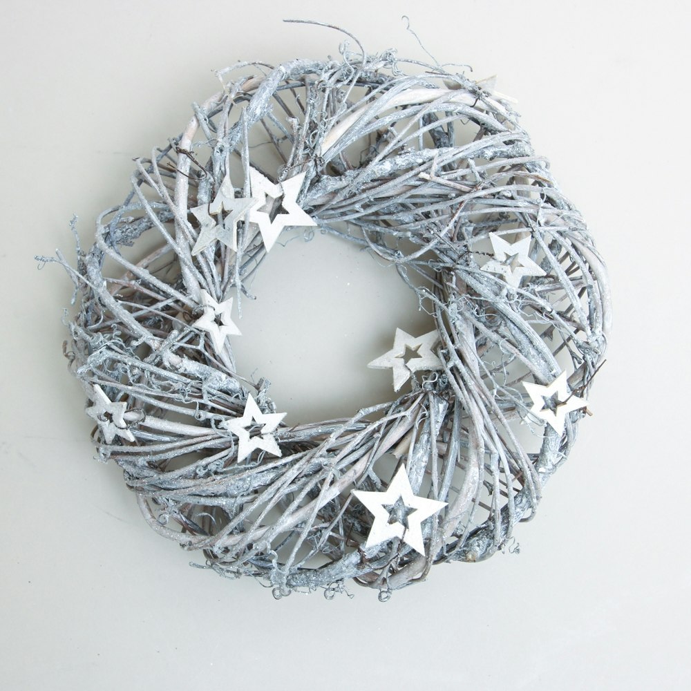 Christmas Willow And Star Table Decoration by