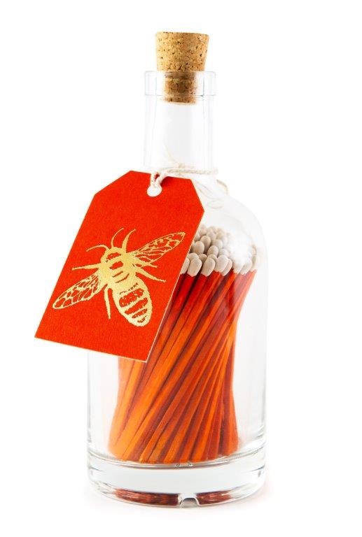 Gold Bee Bottle Luxury Matches by Archivist