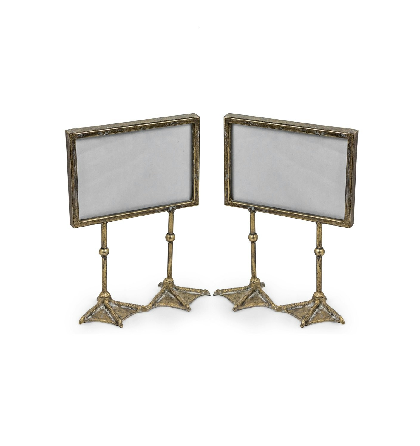 Antique Silver Duck Feet Landscape Photo Frame by White Mint