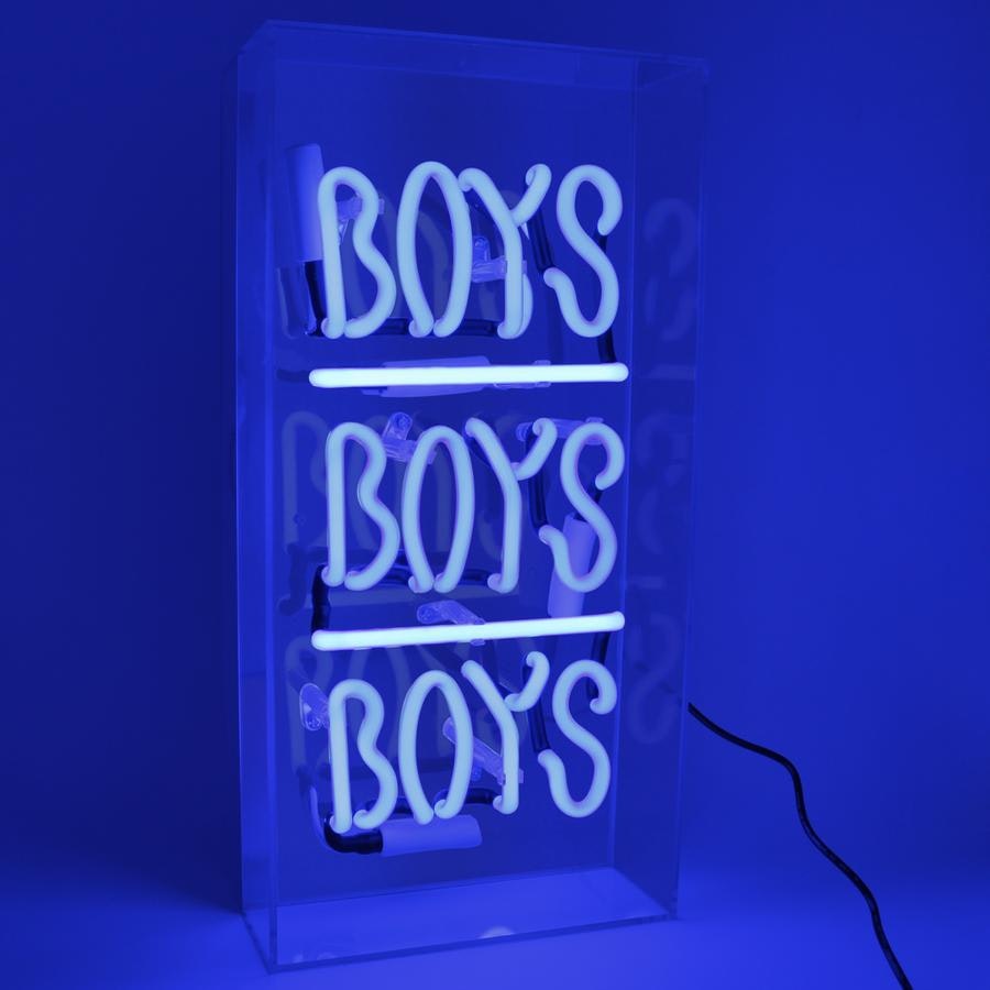 BOYS BOYS BOYS - Acrylic box neon light by