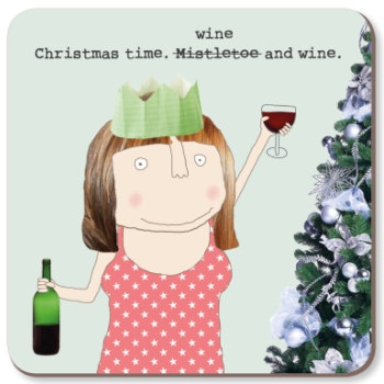 Wine and Wine Coaster by Rosie Made A Thing