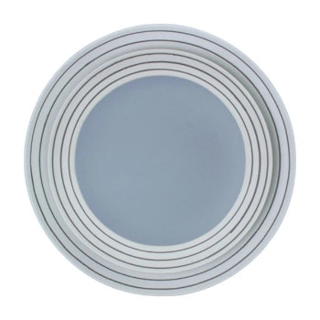 Set of 4 Dark Grey Porcelain Clef Dinner Plate by Canvas Home