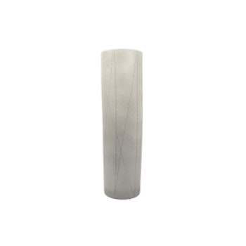 Medium White Leather Glaze Taroudant Vase by Canvas Home