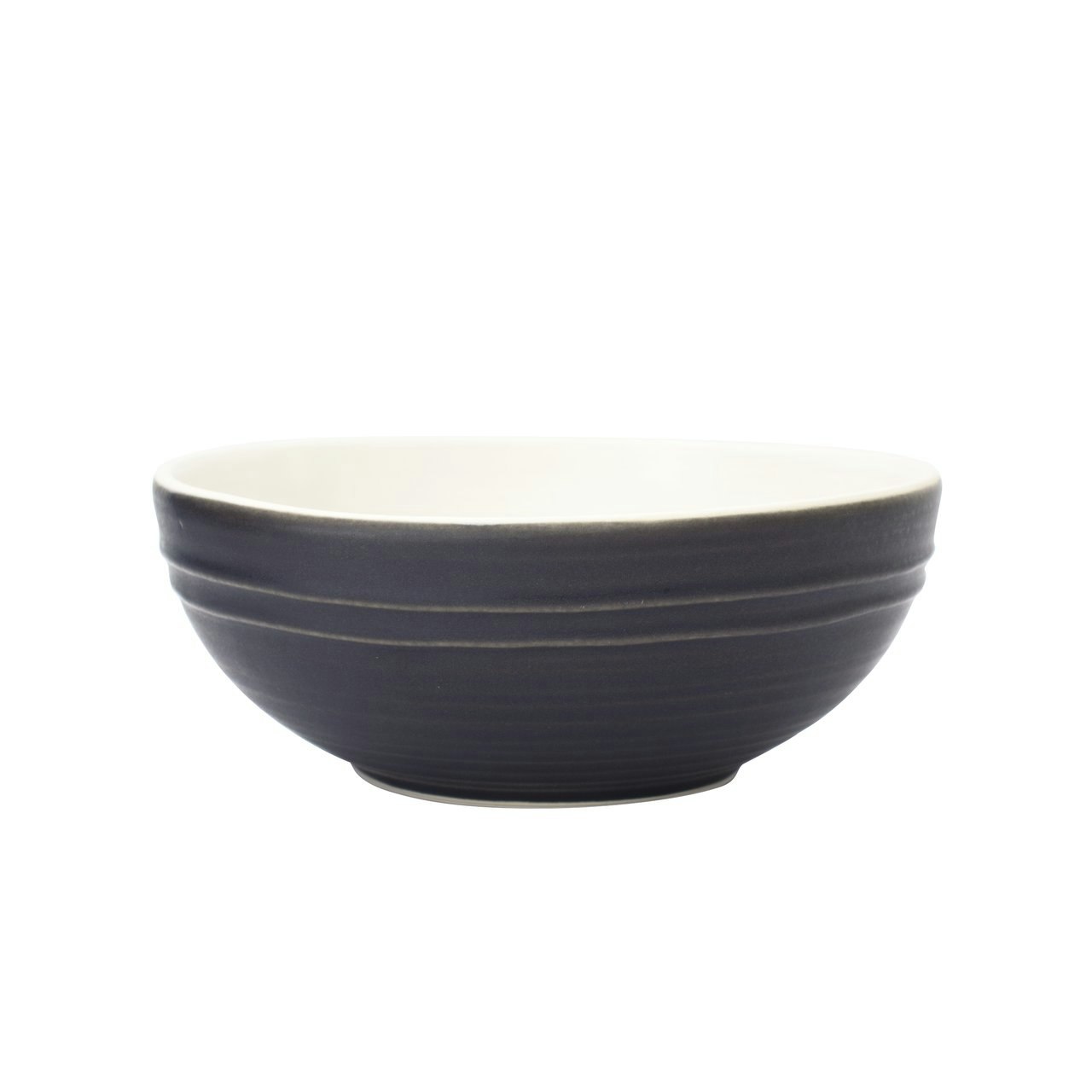 Set of 4 White and Black Lines Cereal Bowl by Canvas Home