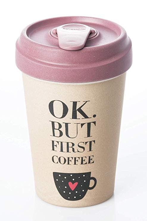 OK But First Coffee Eco Friendly Bamboo Go Cup by Chic Mic