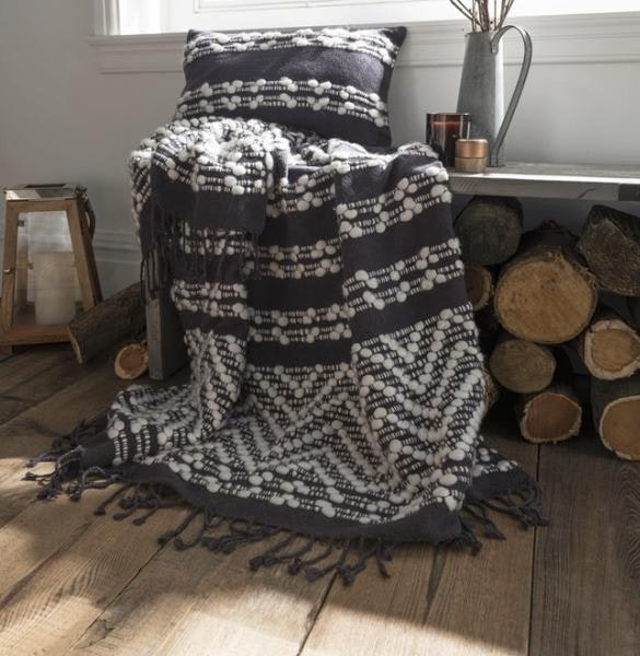 Sia Monochrome Throw by Fat face