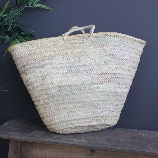 Market Basket With Palm Handle by Biggie Best