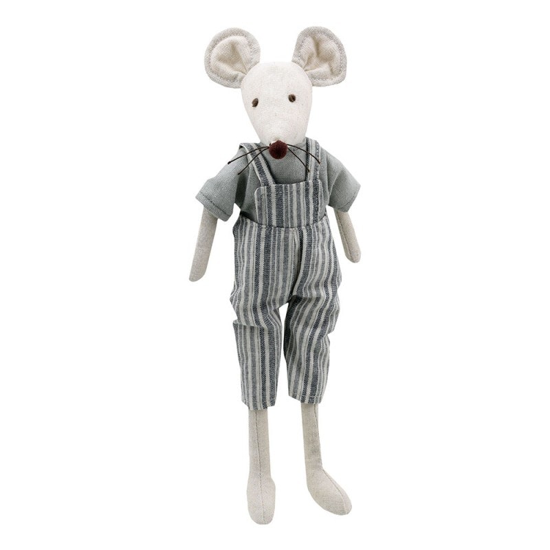 Linen Boy Mouse Soft Toy by Wilberry