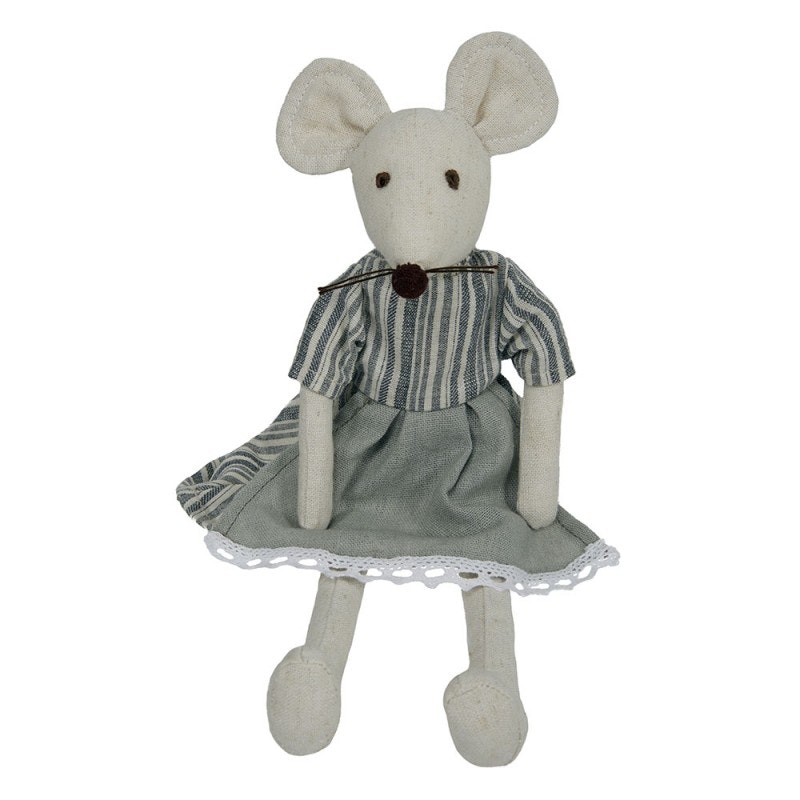 Linen Girl Mouse Soft Toy by Wilberry