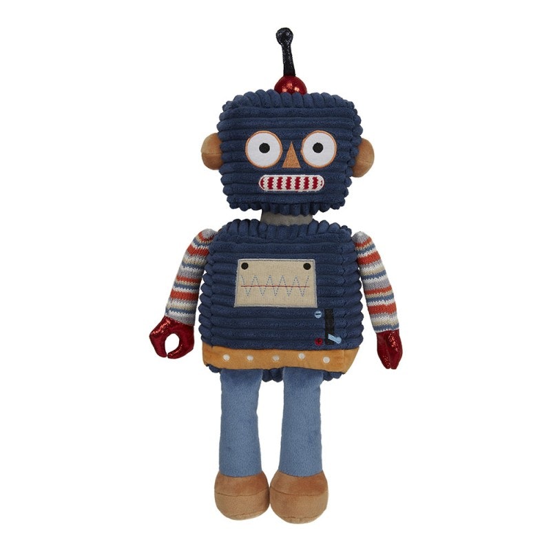 Dark Blue Robot Soft Toy by Wilberry