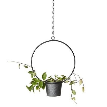Hanging Metal Hoop Planter by Wikholm Form