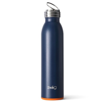 590ml Matte Navy and Orange Bottle by Swig