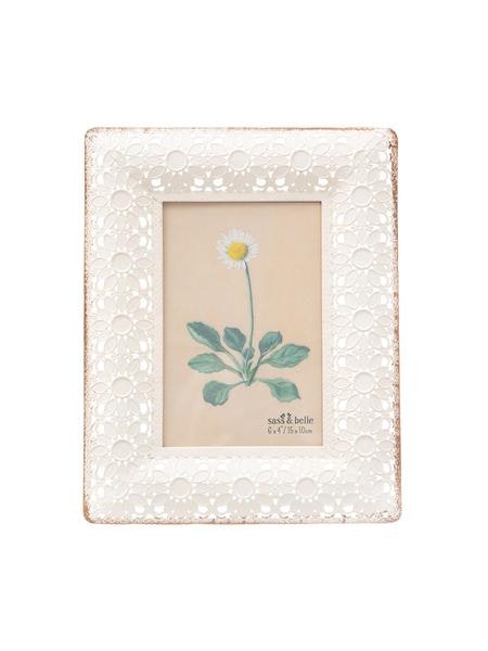 White Metal Floral Frame by Sass & Belle