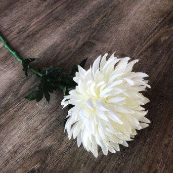 White Single Chrysanthemum Artificial Stem by
