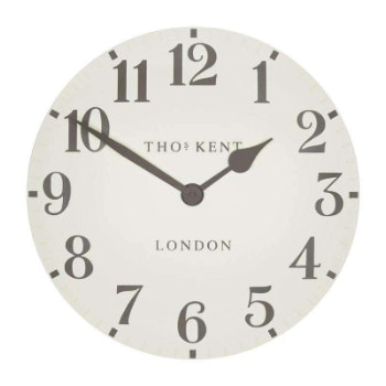 12 inches Cream Arabic Wall Clock by Thomas Kent