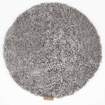 Grey Round Ida Sheepskin Seat Pad by