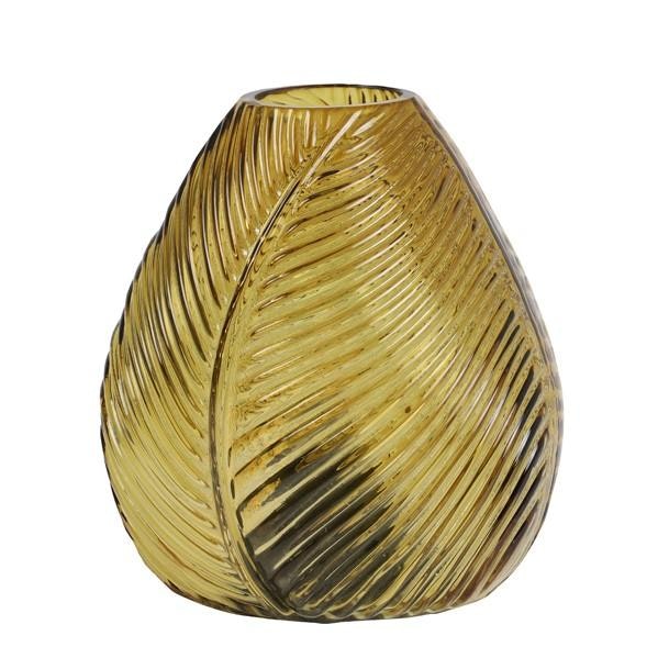 Glass Leaf LED Lamp Amber by Light & Living