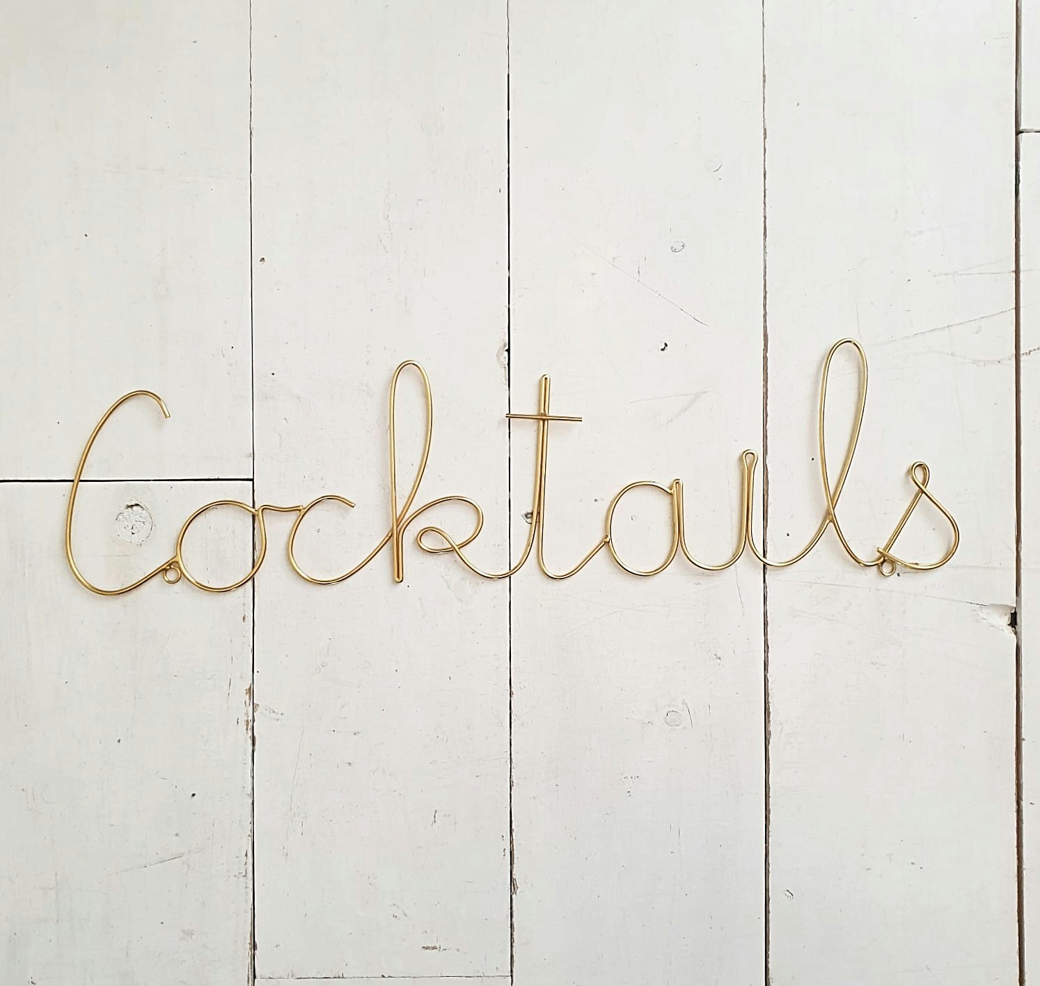 Gold Cocktails Sign by Bombay Duck