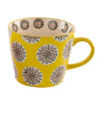 Yellow Flower Patterned Mug by Hyde And Seek