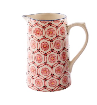 Red Flower Patterned Jug by Hyde And Seek