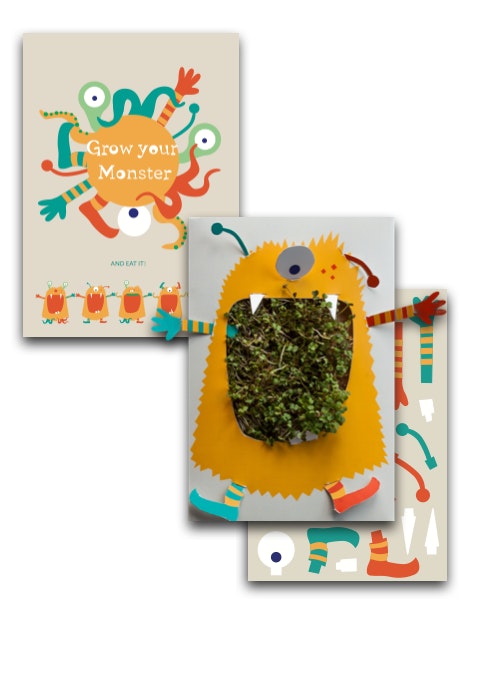 Grow Yellow Monster Card by GROWING GREETINGS