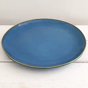 Concerto Dinner Plate 27cm Blue Avio by Rose e Tulipani