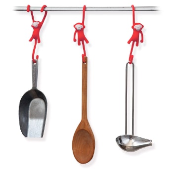 Pack of 3 Hanging Kitchen Hooks by Monkey Business