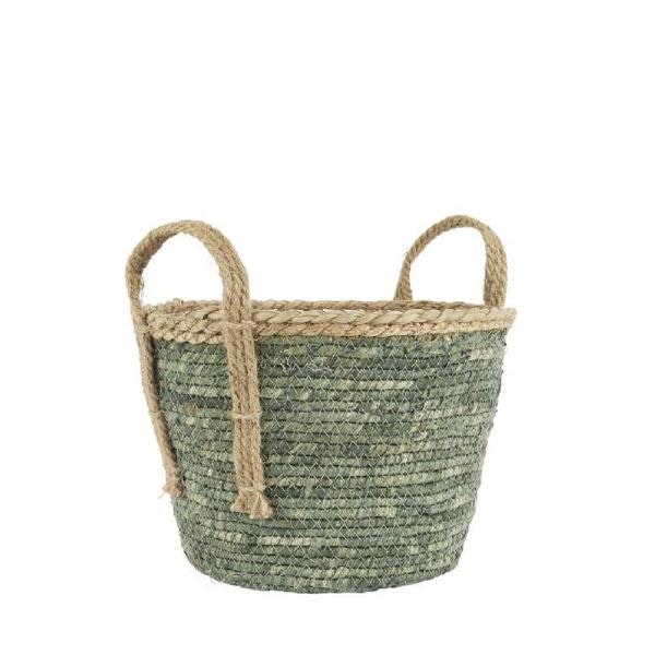 Green Rustic Basket Small by Ib Laursen