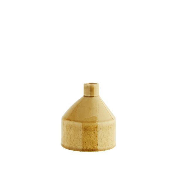 Mustard Stoneware Vase by Madam Stoltz