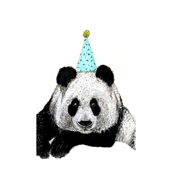 Panda Party Animal A4 Print by Max Made Me Do It